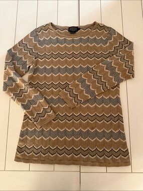 Pendleton Chevron Knit 100% Marino Wool Top